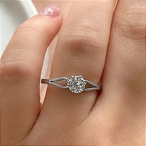 ANEL FIO GOTA SOLITÁRIO PEDRA ZIRCÔNIA AÇO 316L⭐️