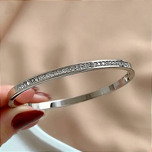 PULSEIRA / BRACELETE FIO ZIRCÔNIAS QUADRADINHAS DOURADO AÇO 316L⭐️