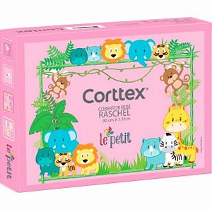 Cobertor Corttex Raschel corujinha - rosa
