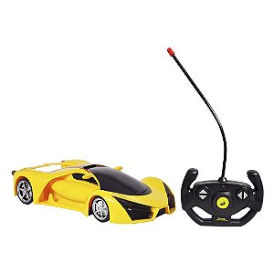 Carro Dm Toys de Controle Remoto sem fio - amarelo