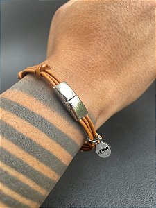 Pulseira Akt Couro - Caramelo