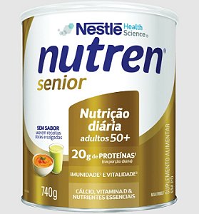 Nutren Senior Pó Sem Sabor 6x740g Nestlé – Suplemento Nutricional para Idade Avançada