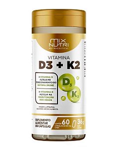 Vitamina D3+K2 - 60 Caps - Mix Nutri