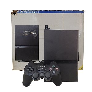 Console PlayStation 2 Slim Preto - Sony (Desbloqueado 1.38)