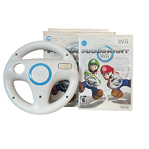 Jogo Mario Kart Wii + Volante - Wii