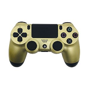 Controle Sony Dualshock 4 Preto e Dourado - PS4