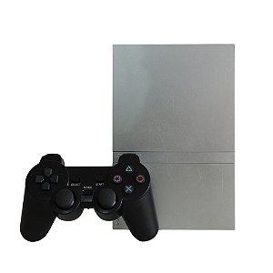 Console PlayStation 2 Slim Prata - Sony (Desbloqueado 1.93)