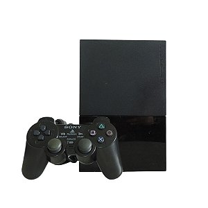 Console PlayStation 2 Slim Preto - Sony (Desbloqueado 1.93)