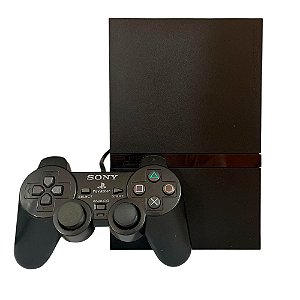 Console PlayStation 2 Slim Preto - Sony (Desbloqueado 1.99)