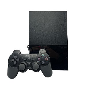 Console PlayStation 2 Slim Preto - Sony (Desbloqueado 1.93)