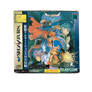 Jogo Vampire Savior: The Lord of Vampire + Cartucho Expansão de Memoria Ram 4MB - Sega Saturn (Japonês)