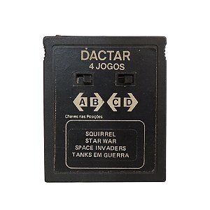 Jogo Dactar 4 em 1 Squirrel / Star War / Space Invaders / Tanks em Guerra - Atari
