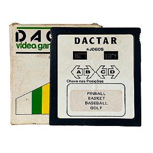 Jogo Dactar 4 em 1 Pinball / Basket / Baseball / Golf- Atari (Relabel)