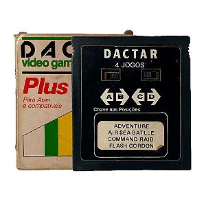 Jogo Dactar 4 em 1 Adventure / Air Sea Battle / Comand Raid / Flash Gordon - Atari