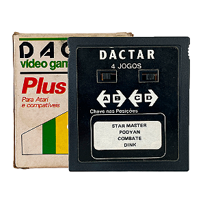 Jogo Dactar 4 em 1 Star Master / Podyan / Combate / Dink - Atari