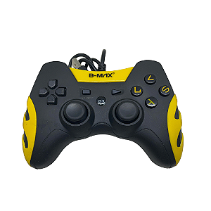 Controle USB Preto e Amarelo B-Max - PC