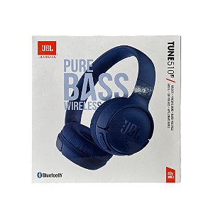 Fone De Ouvido Jbl Pure Bass Bluetooth Tune 510bt Azul - JBL