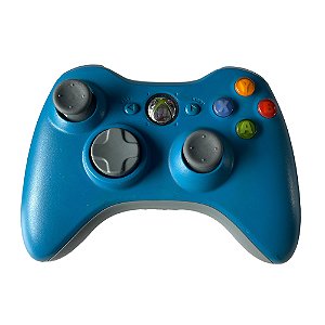 Controle Microsoft Azul Claro Sem Fio - Xbox 360
