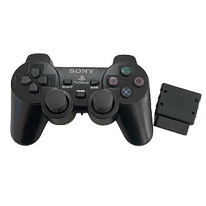 Controle PlayStation 2 sem fio Preto - PS2