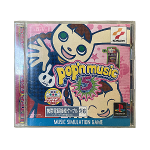 Jogo Pop'n Music 5 - PS1 (Japonês)
