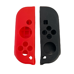 Capa de Silicone Preta e Vermelha para Joy-Con - Nintendo Switch