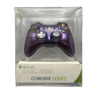 Controle Microsoft Roxo Cromado (Chrome Series) Sem Fio - Xbox 360