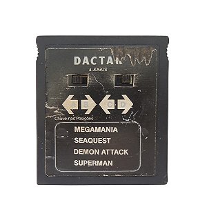 Jogo Dactar 4 em 1 (Megamania, Seaquest, Demon Attack, SuperMan) - Atari