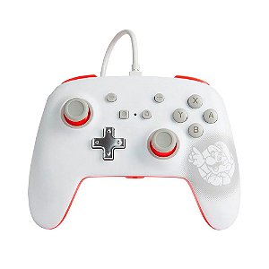Controle Switch com fio Branco (Mario) - PowerA