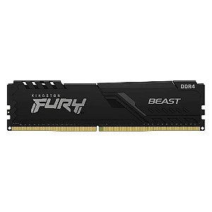 Memória Gamer Fury Beast 8GB 2666MHz DDR4 Preto - Kingston