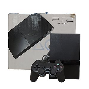 Console PlayStation 2 Slim Preto - Sony (Desbloqueado Thunder)