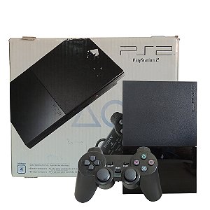 Console PlayStation 2 Slim Preto - Sony (Desbloqueado 1.93)