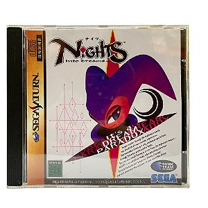 Jogo Nights Into Dreams - Sega Saturn (Americano, Capa Paralela)