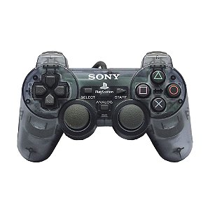 Controle Sony Dualshock 2 Transparente - PS2