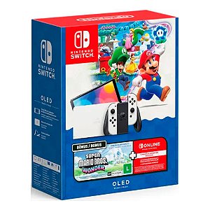 Console Nintendo Switch OLED Branco/Preto - Nintendo (Desbloqueado)