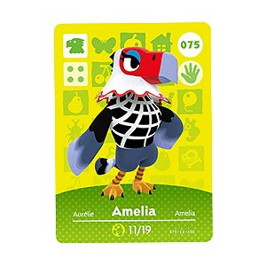 Animal Crossing Amiibo Card: Amelia #075 - Nintendo
