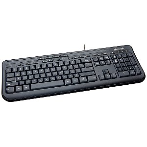 Teclado USB Wired Keyboard Desktop 600 Com Fio - Microsoft