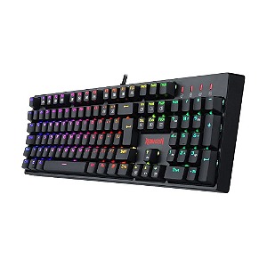 Teclado Óptico Gamer Redragon Surara Pro RGB, Switch Azul, ABNT2, Keycaps ABS Doubleshot, Preto - K582WRGB-PRO - Redragon