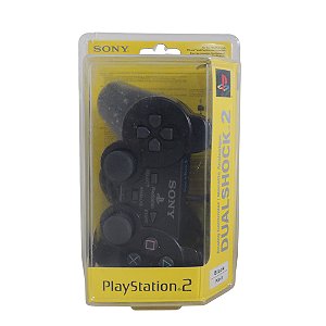 Controle Sony Dualshock 2 Preto - PS2