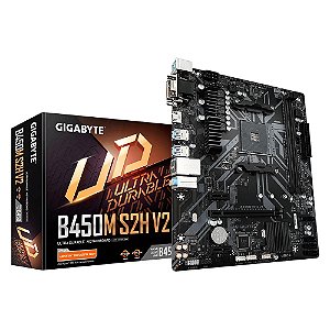 Placa-Mãe B450M S2H AM4, AMD, DDR4, Micro ATX - Gigabyte