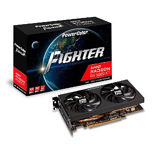Placa de Vídeo Fighter Radeon AMD RX 6600, 8GB, GDDR6, 128-bit - PowerColor