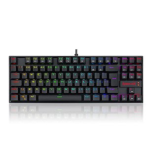 Teclado Mecânico Gamer Kumara K552, Led Red, Switch Blue, ABNT2, com fio - Redragon