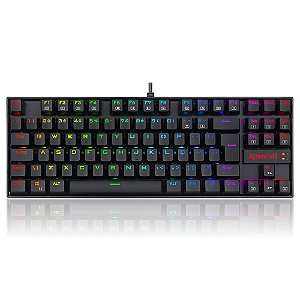 Teclado Mecânico Gamer Kumara K552, Led Red, Switch Purple, ABNT2, com fio - Redragon