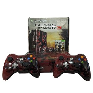Console Xbox 360 Slim 320GB (Edição Limitada: Gears of War 3) - Microsoft (Desbloqueado LT 3.0)