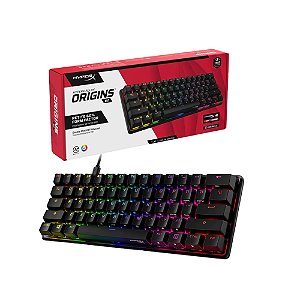 Teclado Mecânico Gamer HyperX Alloy Origins 60%, Com Fio, Switch Linear Red, RGB - HyperX