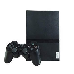 Console PlayStation 2 Slim Preto - Sony (Desbloqueado OPL)