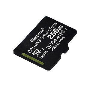 Cartão de Memória Canvas Select Plus Micro SD 256GB Preto - Kingston