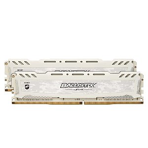 Kit Memória Ram Sport Gaming Memory, Branca, 2x8GB, DDR4, 2666MHz - Ballistix