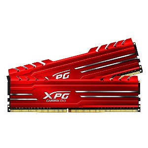 Kit Memória Ram Gammix D10, Vermelha, 2x8GB, DDR4, 3200MHz - XPG