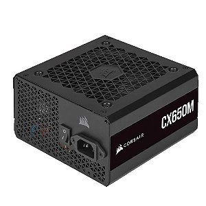 Fonte CX650M Semi Modular, 650W, 80 Plus Bronze - Corsair