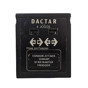 Jogo Dactar 4 em 1 (Condor Attack, Damas, Star Master e Frogger) - Atari